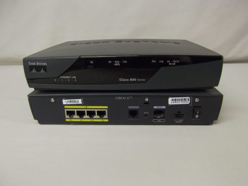 Cisco 877-K9  Integrated Services Router - Router 4-port switch - DSL - EN,